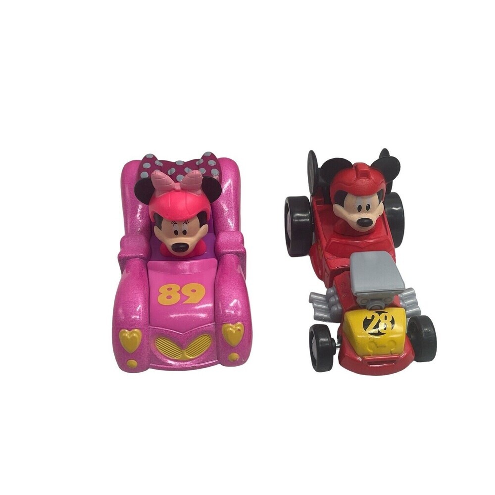 Disney Mickey Mouse Roadster Racers Diecast LOT 2 Cars Mickey Minnie
